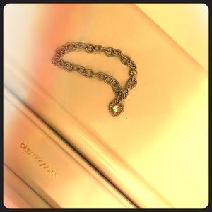 Judith Ripka bracelet with hanging pink heart ❤️